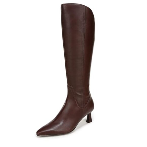 Naturalizer Womens Deesha Wide Calf Boot Women's Shoes Chocolate Bar Leather
